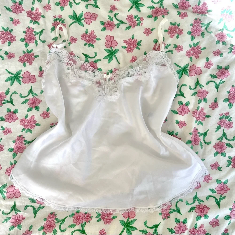 Vintage white slip top Size - Medium - Picture 1 of 2